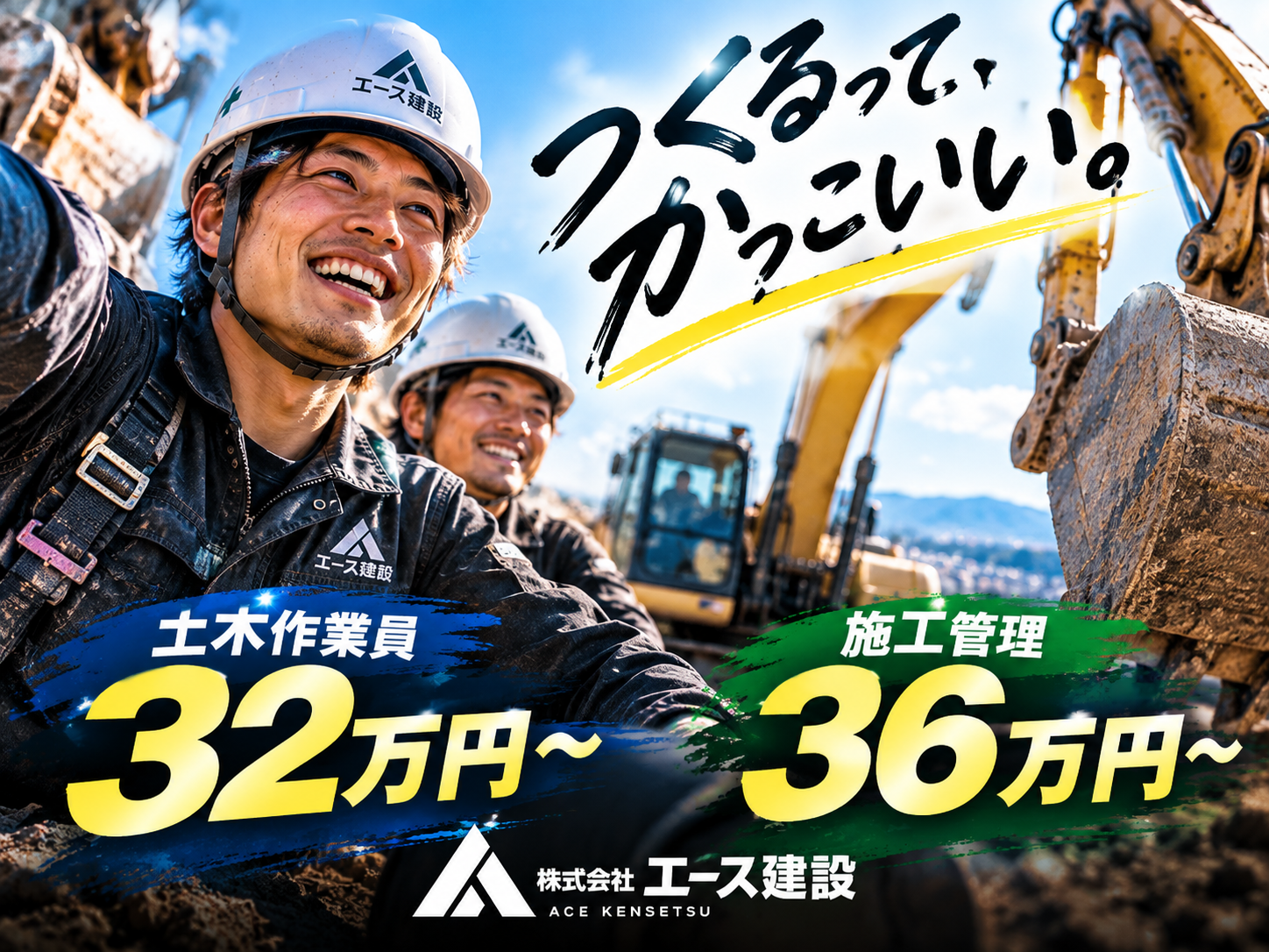 株式会社エース建設の正社員 土木作業員 全て土木工・基礎工 現場監督 土木施工管理の求人情報イメージ1